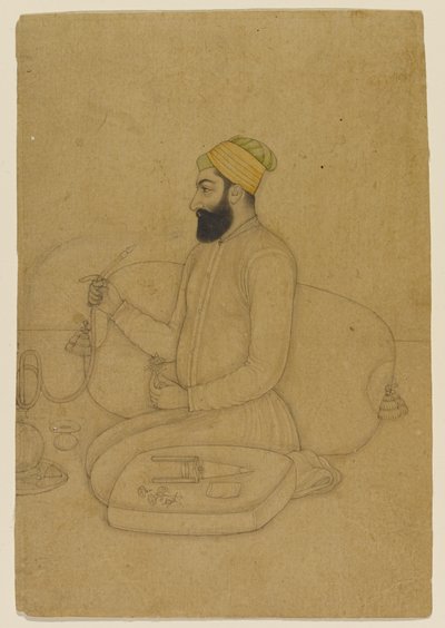 Portret van Mirza Dakhani, Naubat Khan door Indian School